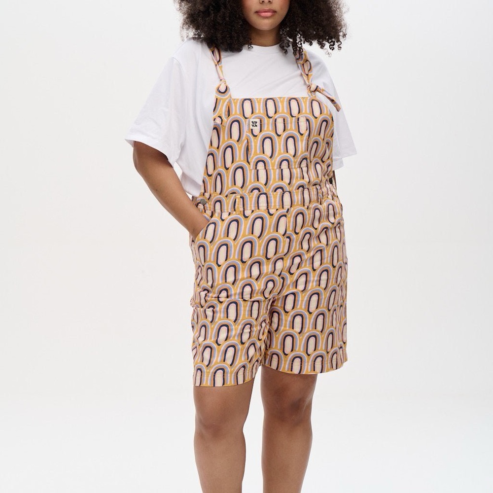 Lucy & Yak Multicolor Rainbow Print Overalls